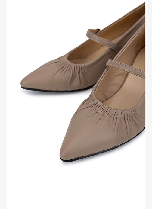 Tamer Tanca Kadın Hakiki Deri Vizon Topuklu Ayakkabı - Görsel 4