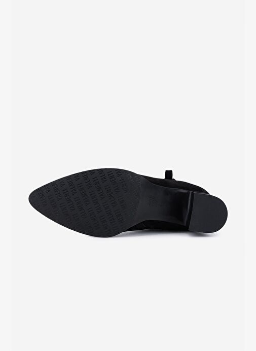 Valmenti Kadın Hakiki Deri Siyah Süet Topuklu Bot - Görsel 5