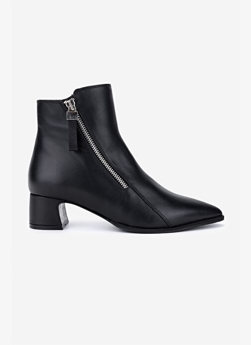 Valmenti Kadın Hakiki Deri Siyah Topuklu Bot - Görsel 2