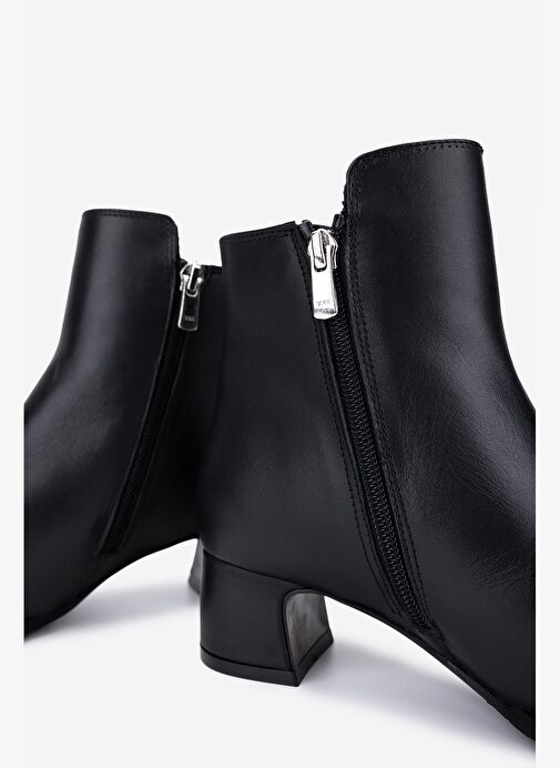 Valmenti Kadın Hakiki Deri Siyah Topuklu Bot - Görsel 6