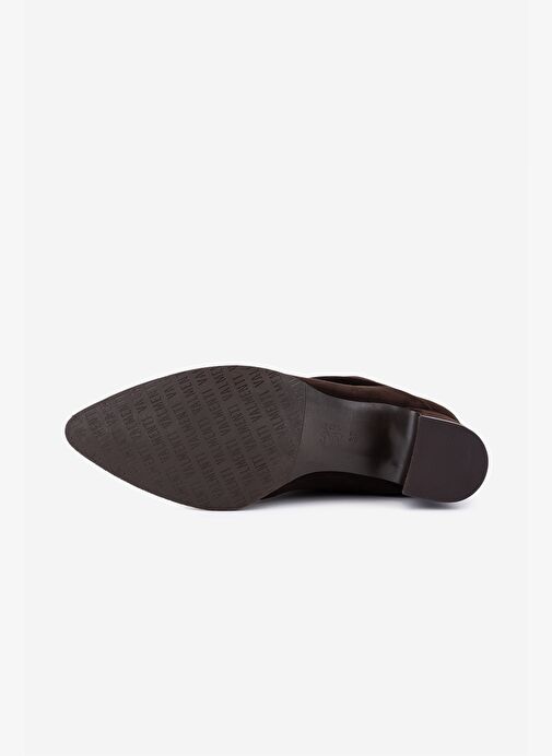 Valmenti Kadın Hakiki Deri Kahverengi Süet Topuklu Bot - Görsel 5