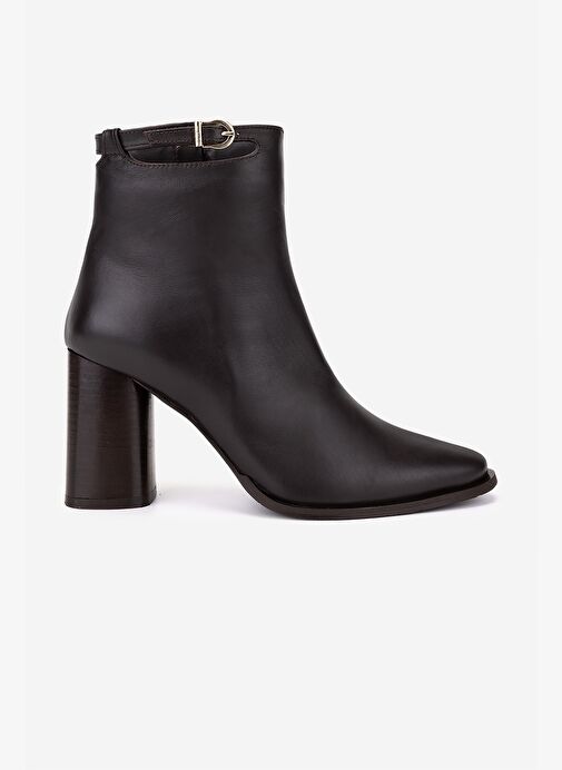 Valmenti Kadın Hakiki Deri Kahverengi Topuklu Bot - Görsel 2