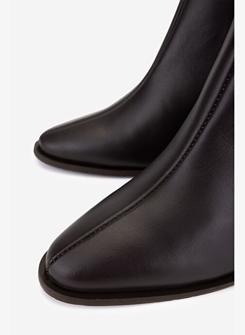 Valmenti Kadın Hakiki Deri Kahverengi Topuklu Bot - Görsel 4