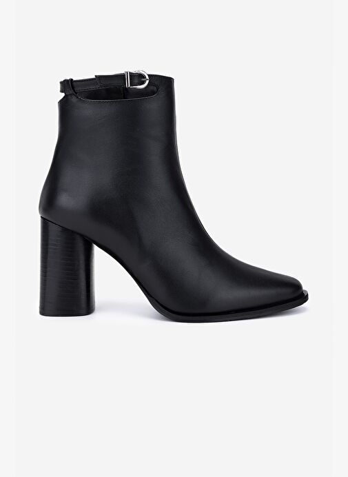 Valmenti Kadın Hakiki Deri Siyah Topuklu Bot - Görsel 2