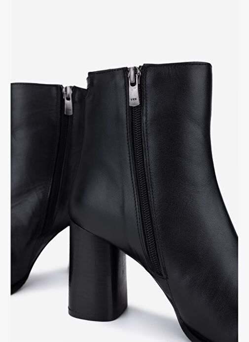Valmenti Kadın Hakiki Deri Siyah Topuklu Bot - Görsel 6