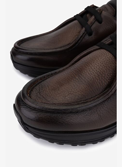 Fabi Erkek Hakiki Deri Kahverengi Casual Ayakkabı - Görsel 4