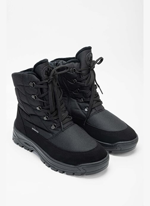 Effetre Erkek Deri & Tekstil Siyah Kar Botu - Görsel 2