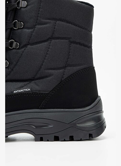 Effetre Erkek Deri & Tekstil Siyah Kar Botu - Görsel 4