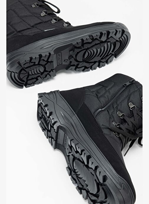 Effetre Erkek Deri & Tekstil Siyah Kar Botu - Görsel 6