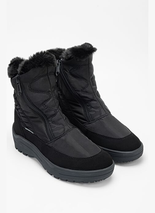 Effetre Kadın Deri & Tekstil Siyah Kar Botu - Görsel 3