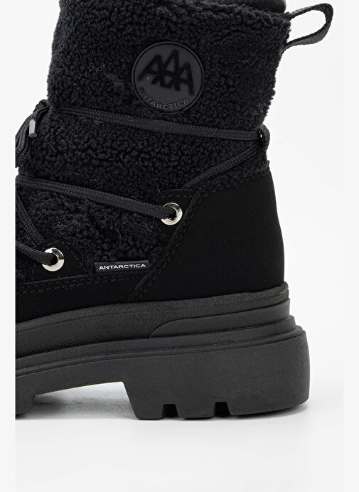 Effetre Kadın DERI/KURK Siyah Kar Botu - Görsel 5