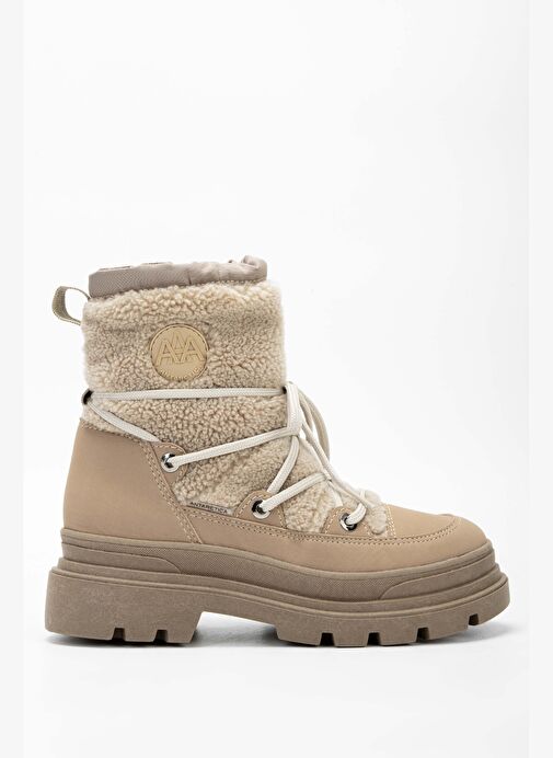 Effetre Kadın DERI/KURK Bej Kar Botu - Görsel 2