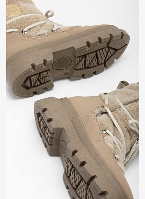 Effetre Kadın DERI/KURK Bej Kar Botu - Görsel 7