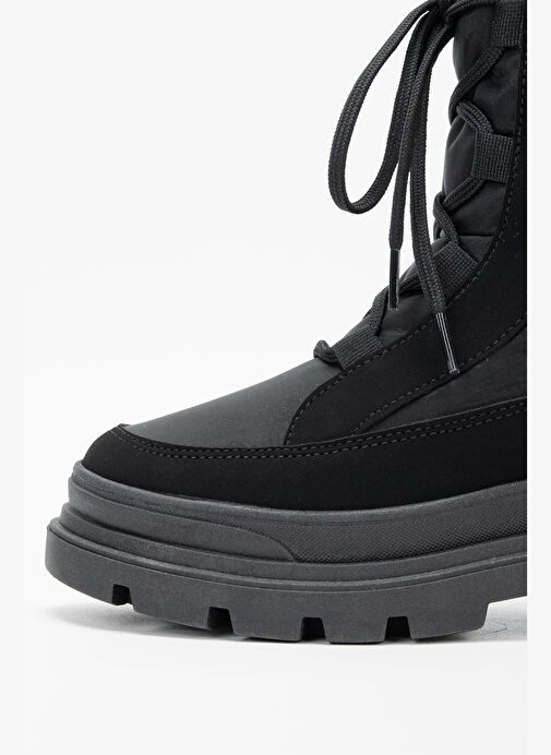 Effetre Kadın Deri & Tekstil Siyah Kar Botu - Görsel 4