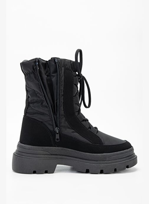 Effetre Kadın Deri & Tekstil Siyah Kar Botu - Görsel 6