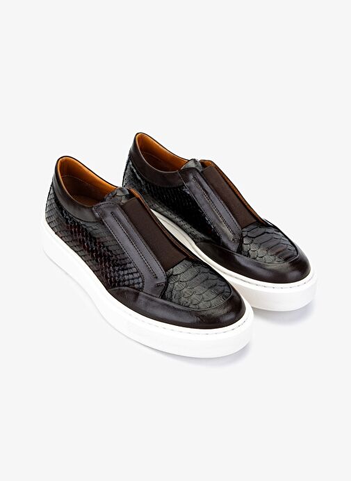 Valmenti Erkek Hakiki Deri Kahverengi Sneakers & Spor Ayakkabı - Görsel 3