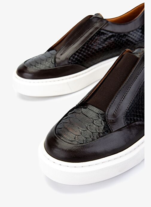 Valmenti Erkek Hakiki Deri Kahverengi Sneakers & Spor Ayakkabı - Görsel 4