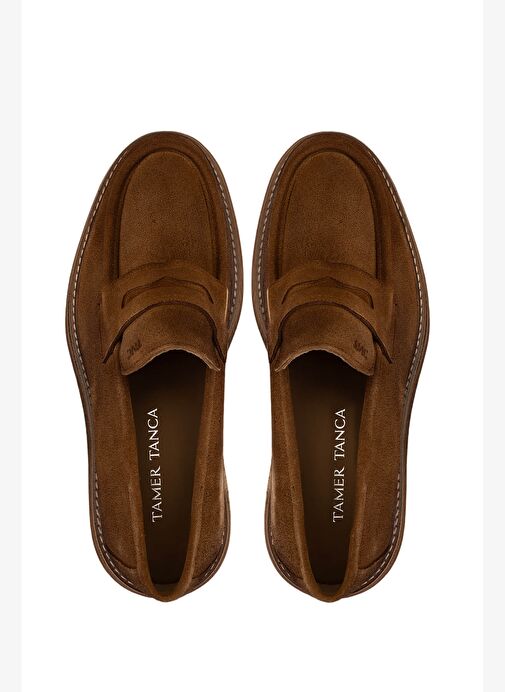 Tamer Tanca Erkek Hakiki Deri Bej Loafer Ayakkabı - Görsel 6