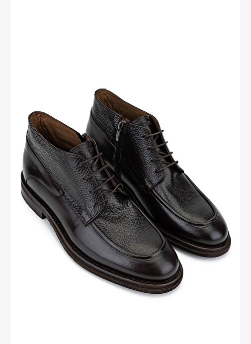 Tamer Tanca Erkek Hakiki Deri Kahverengi Klasik Bot - Görsel 3