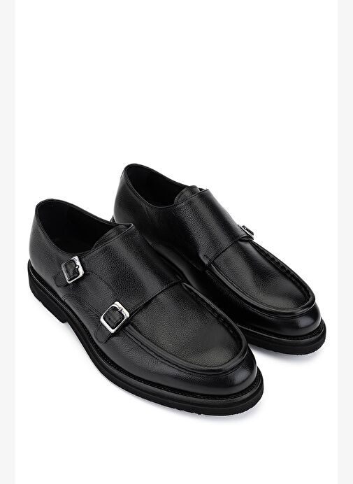 Tamer Tanca Erkek Hakiki Deri Siyah Casual Ayakkabı - Görsel 3