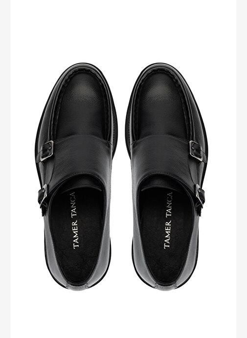 Tamer Tanca Erkek Hakiki Deri Siyah Casual Ayakkabı - Görsel 6