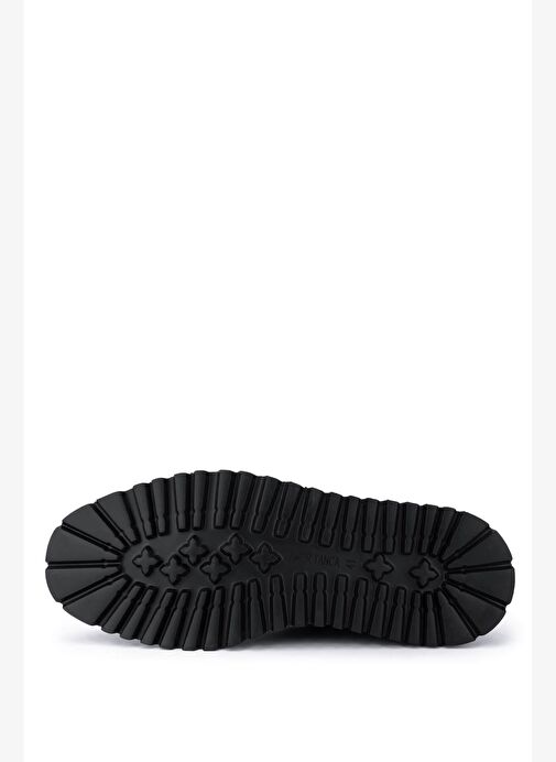 Tamer Tanca Erkek Hakiki Deri Siyah Deri Casual Ayakkabı - Görsel 4