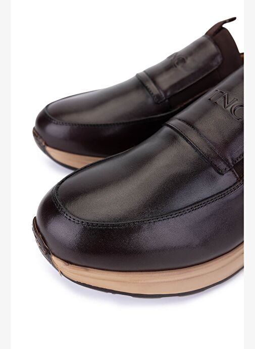 Tamer Tanca Erkek Hakiki Deri Kahverengi Sneakers & Spor Ayakkabı - Görsel 4