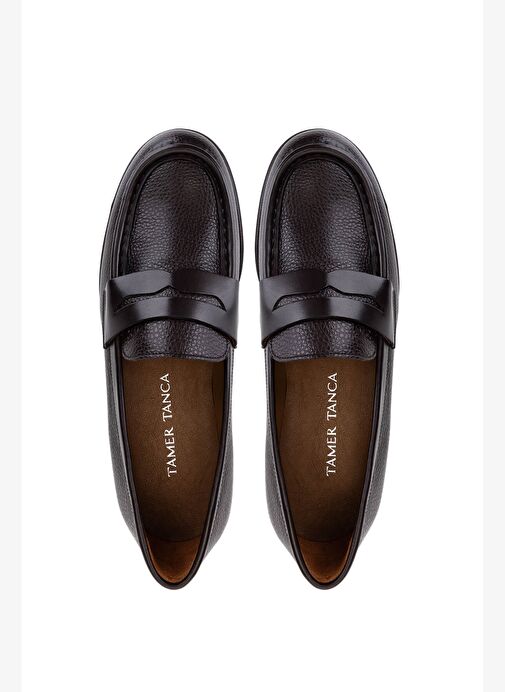 Tamer Tanca Erkek Hakiki Deri Kahverengi Loafer Ayakkabı - Görsel 6