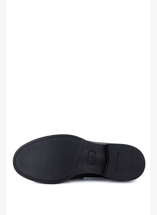 Tamer Tanca Erkek Hakiki Deri Siyah Loafer Ayakkabı - Görsel 5