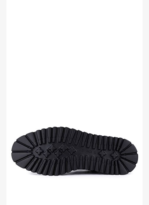 Tamer Tanca Erkek Hakiki Deri Siyah Casual Bot - Görsel 5