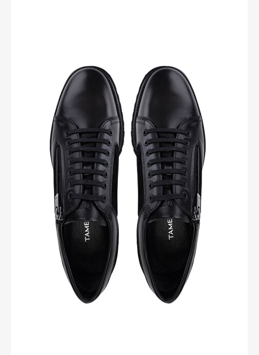 Tamer Tanca Erkek Hakiki Deri Siyah Casual Ayakkabı - Görsel 6