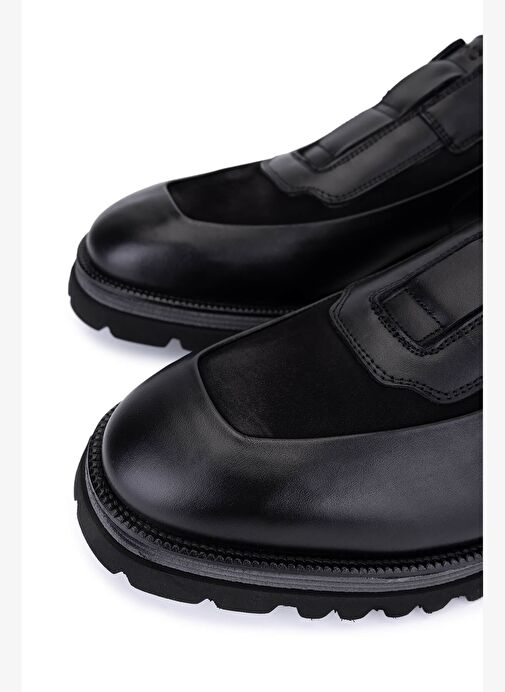 Tamer Tanca Tamer Tanca Erkek Hakiki Deri Siyah Casual Ayakkabı Klasik Ayakkabı | Boyner Siyah - 4. görsel