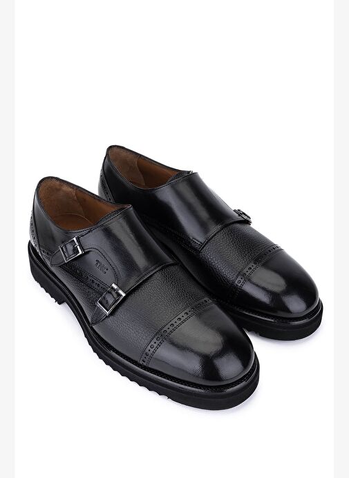 Tamer Tanca Erkek Hakiki Deri Siyah Klasik Ayakkabı - Görsel 3