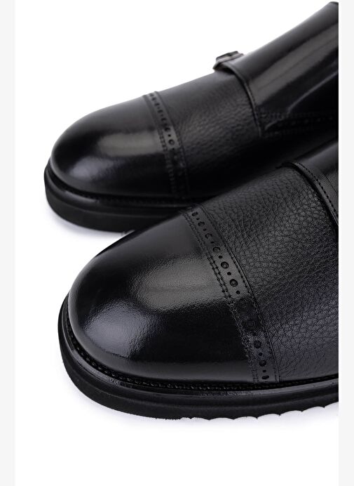 Tamer Tanca Erkek Hakiki Deri Siyah Klasik Ayakkabı - Görsel 4