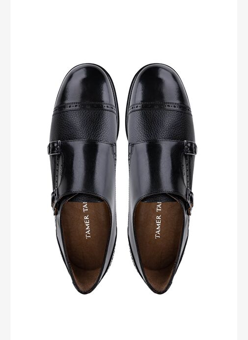 Tamer Tanca Erkek Hakiki Deri Siyah Klasik Ayakkabı - Görsel 6