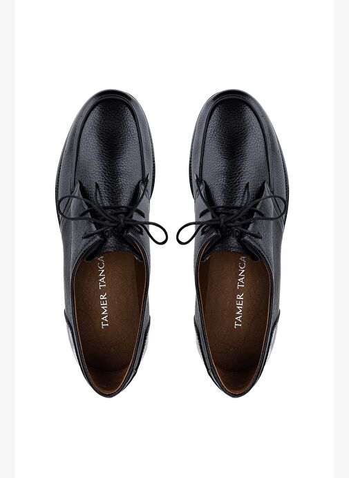 Tamer Tanca Erkek Hakiki Deri Siyah Casual Ayakkabı - Görsel 6