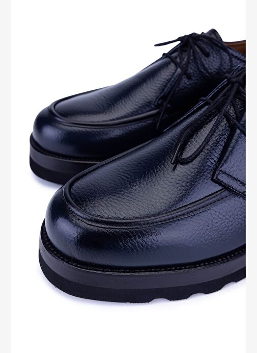 Tamer Tanca Erkek Hakiki Deri Lacivert Casual Ayakkabı - Görsel 4