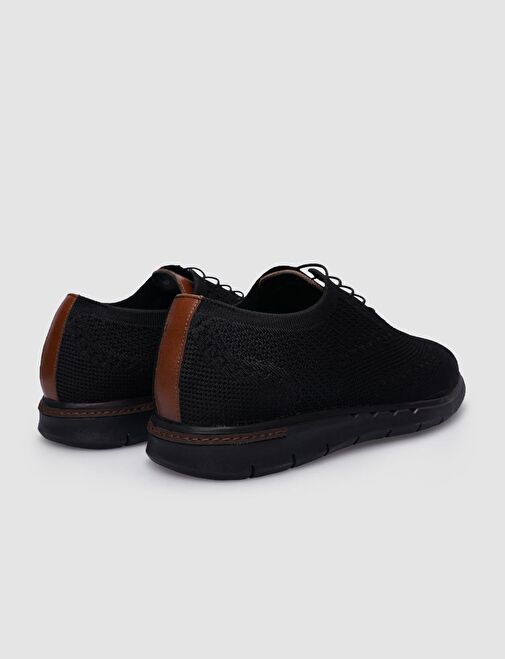 Triko Siyah Bağcıklı Erkek Günlük Ayakkabı - Görsel 3