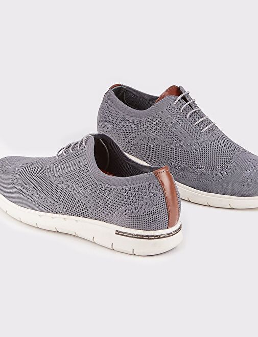 Triko Gri Bağcıklı Günlük Erkek Ayakkabı - Görsel 5