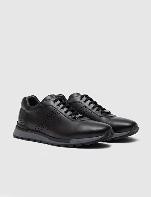 Hakiki Deri Siyah Erkek Ayakkabı - Görsel 3