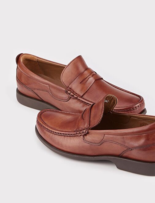 Cabani Ayakkabı Taba Erkek Deri Loafer 12576 - Görsel 5