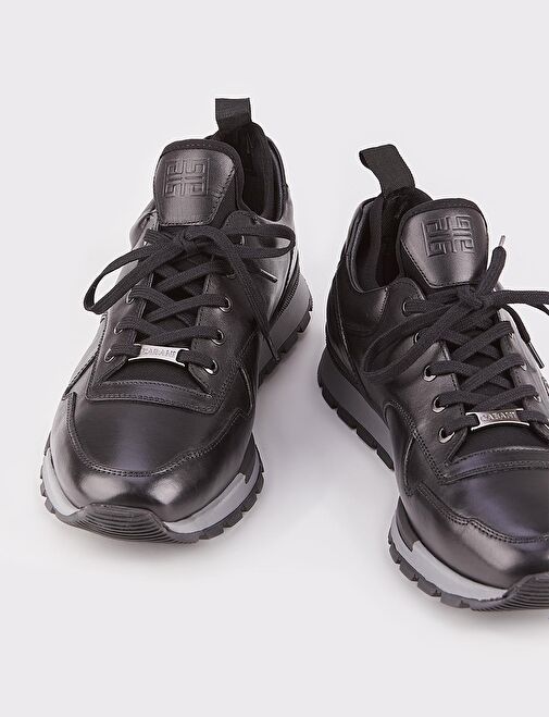Cabani Ayakkabı Siyah Erkek Deri Sneaker 23609 - Görsel 5