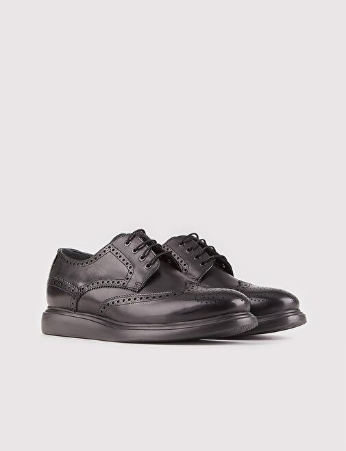 Cabani Ayakkabı Siyah Erkek Deri Günlük Ayakkabı 13562 - Görsel 4