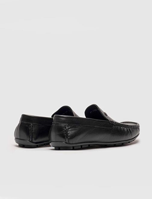 Hakiki Deri Siyah Erkek Loafer - Görsel 4