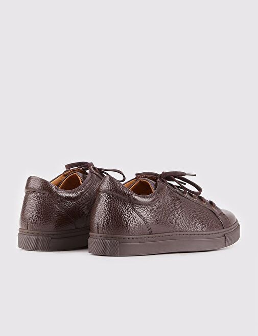 Cabani Ayakkabı Kahverengi Erkek Deri Sneaker 21406 - Görsel 4
