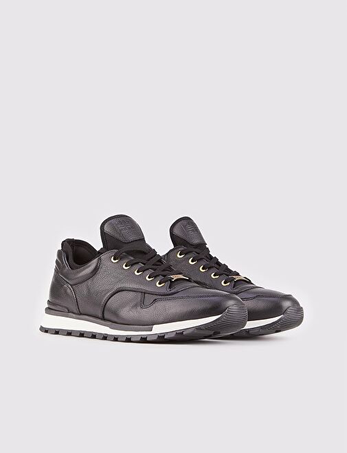 Cabani Ayakkabı Siyah Erkek Deri Sneaker 14189 - Görsel 3