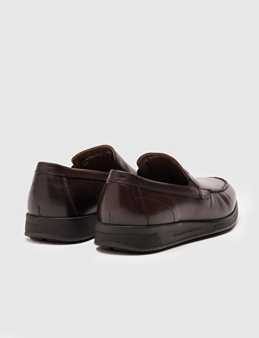 Hakiki Deri Kahverengi Erkek Günlük Ayakkabı - Görsel 4