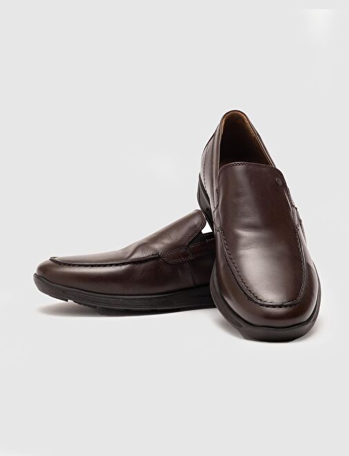 Hakiki Deri Kahverengi Erkek Günlük Ayakkabı - Görsel 5
