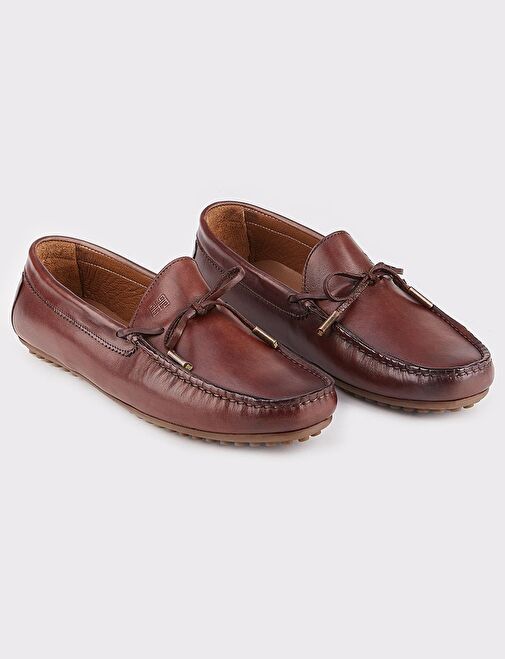 Hakiki Deri Fiyonklu Kahve Erkek Ayakkabı - Görsel 5