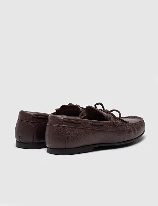 Hakiki Deri Kahverengi Erkek Günlük Ayakkabı - Görsel 4